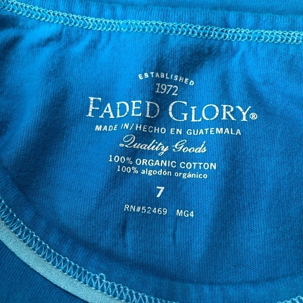 Faded Glory Cyan Beach Party Top